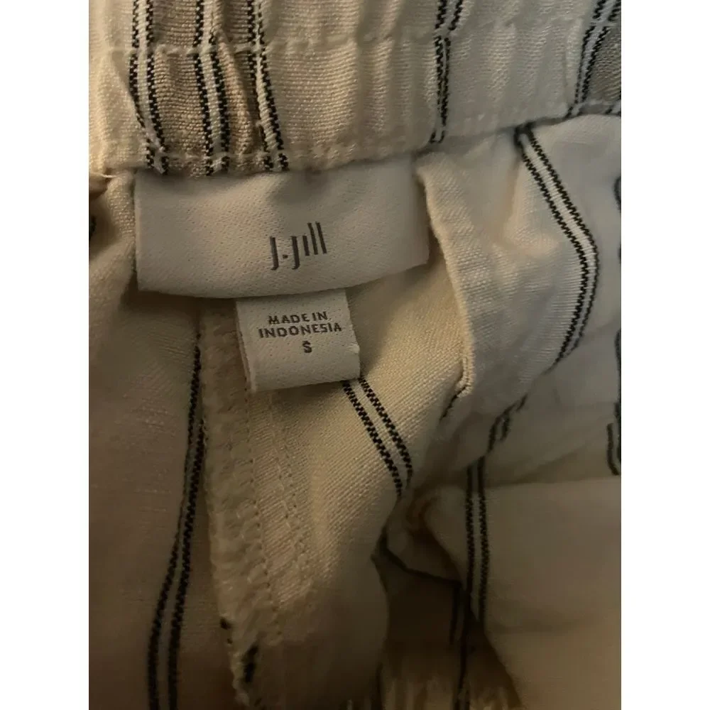 J Jill Love Linen Striped Wide Leg Beach Summer Casual Trouser Size S - Picture 7 of 7